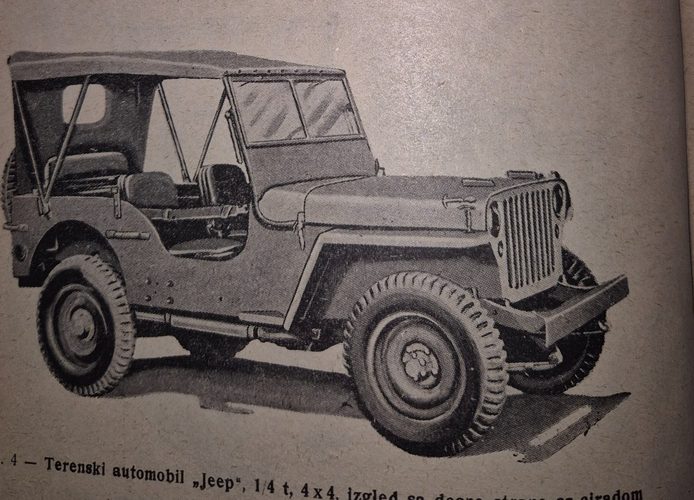 Sl. 4 — Terenski automobil Jeep, izgled sa desne strane sa ciradom