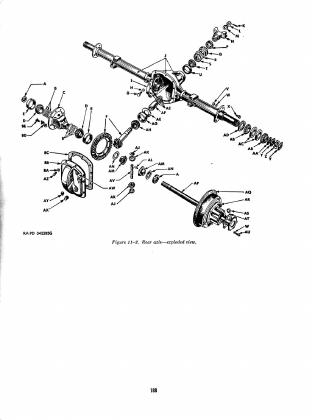 Rear axle — exploded view