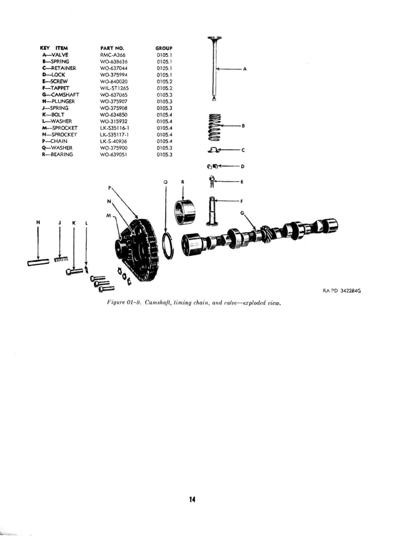 Camshaft and Timing - Original ORD 9 G503 Drawing with Parts Markings