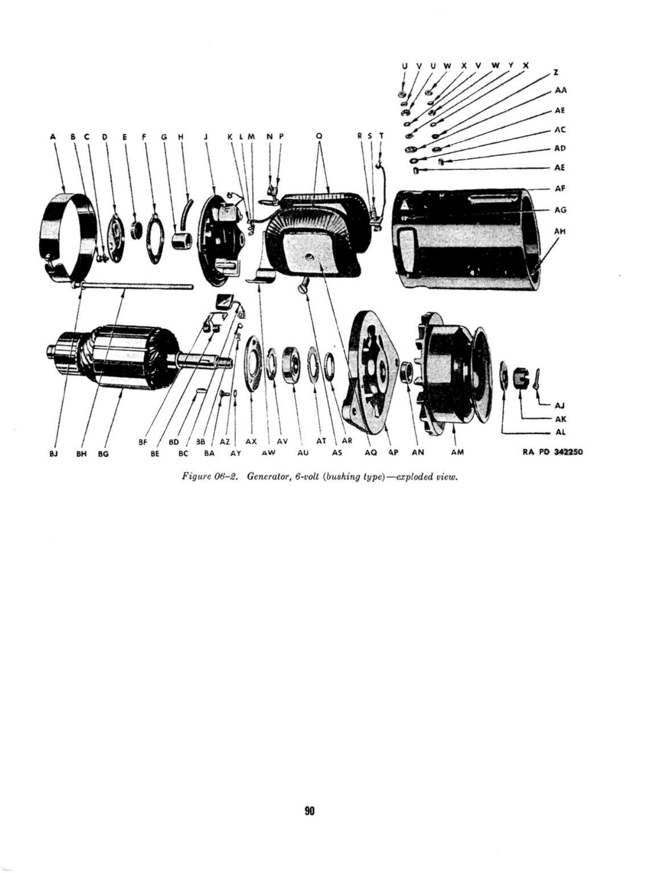 Alternator 6 V - Bushing Variant - ORD 9 G503 Original Drawing with Parts Markings