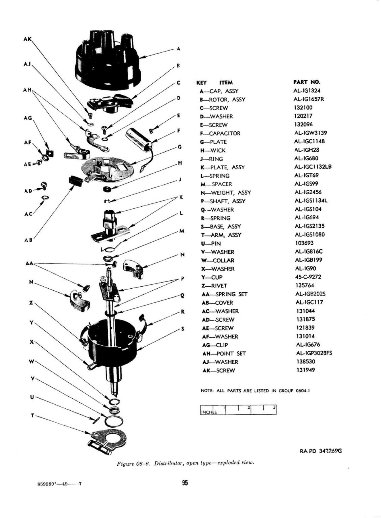 Ignition Manifold - Open Type - ORD 9 G503 Original Drawing with Parts Markings