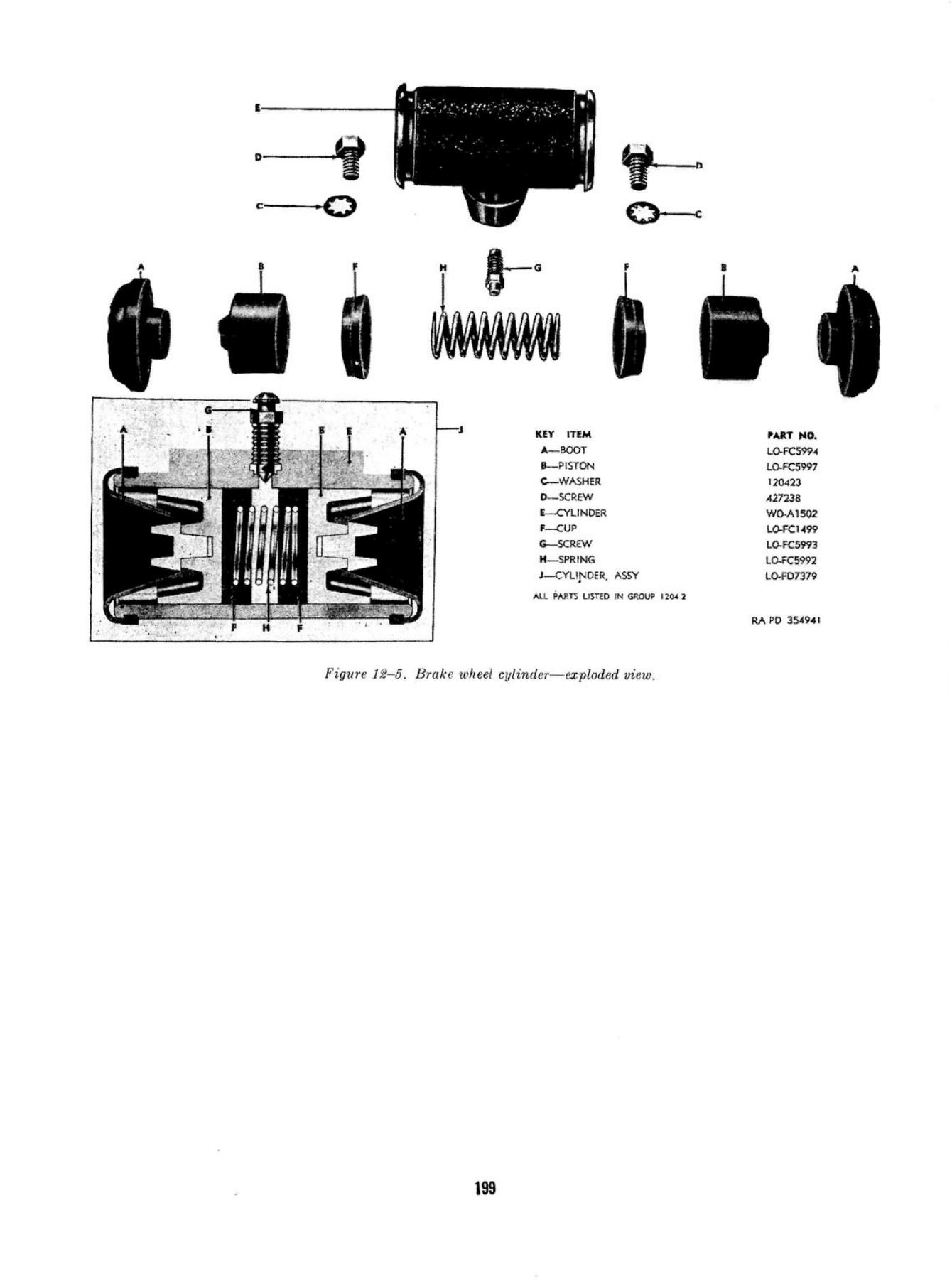 Brake Master Cylinder - Original Drawing ORD 9 G503 with Parts Markings