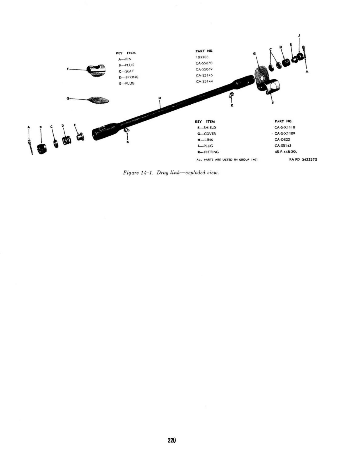 Steering Tie Rod - Original ORD 9 G503 Drawing with Parts Markings