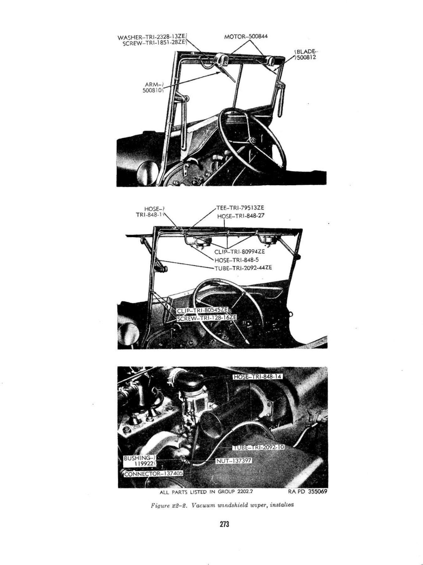 Vacuum Windshield Wiper - Original ORD 9 G503 Drawing with Parts Markings