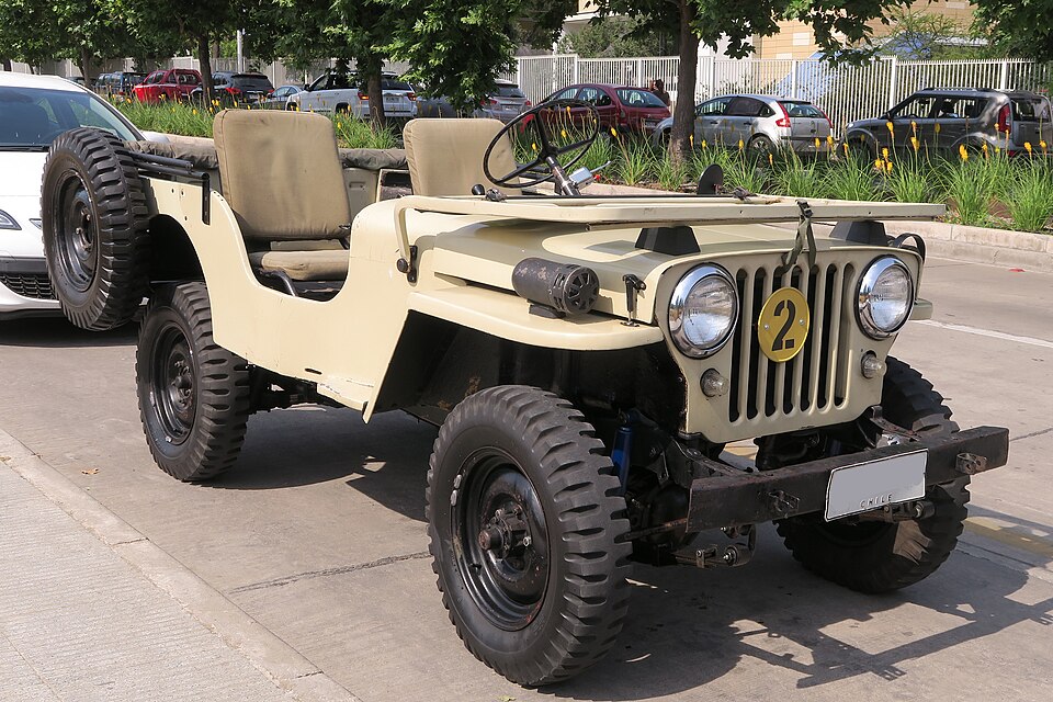 Restored beige 1949 Willys CJ-3A