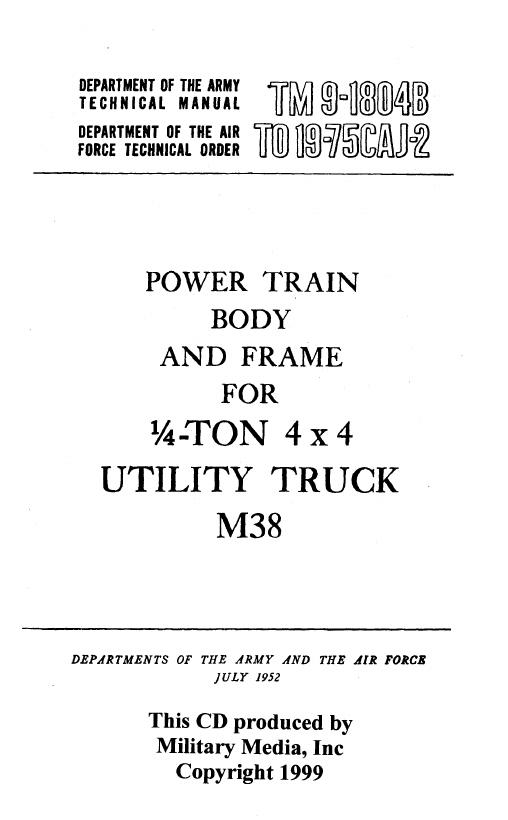 Cover: TM9-1804B