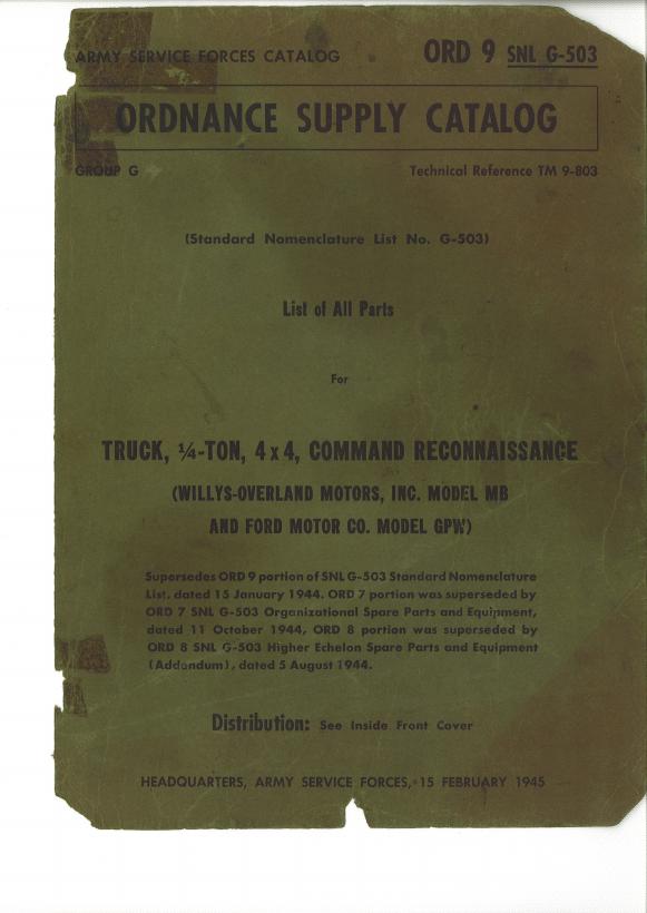 Cover: TM9-803-G-503